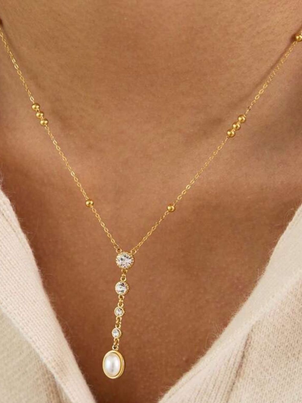 Pearl Drop Necklace #2774
